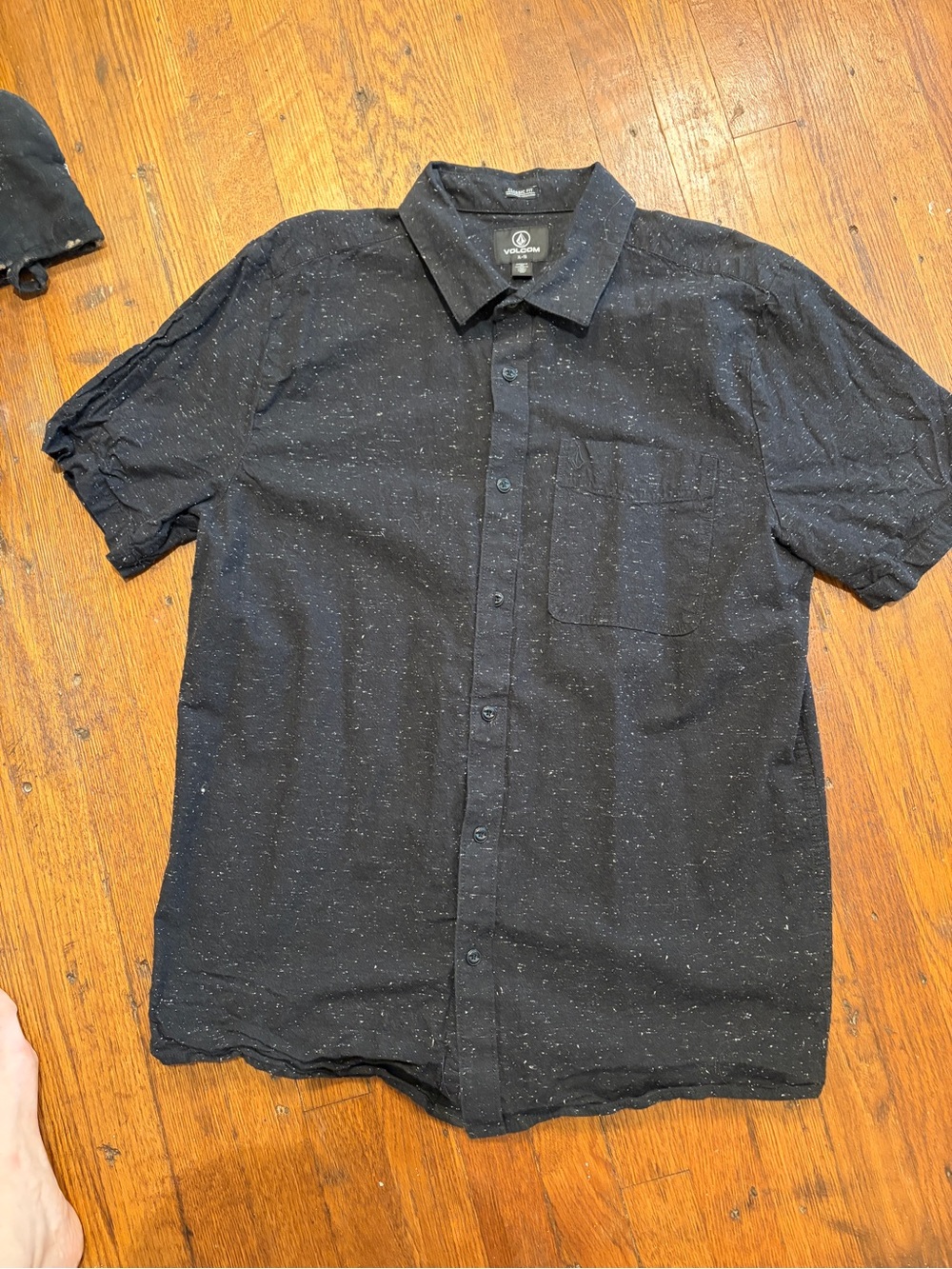 Volcom Black Date Night Button-Down Shirt